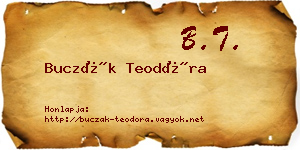 Buczák Teodóra névjegykártya